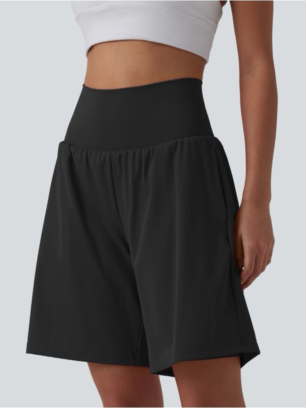 Halara Yoga Shorts Size XL Black SoftlyZero High-Waisted Cool-Touch